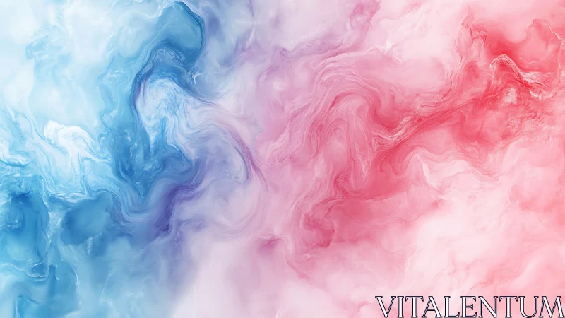 Bilateral fluid gradient field with cyan, magenta turbulence