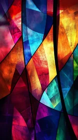 Radiant stained glass colors flow in soft, glowing harmony