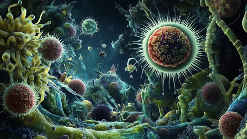 Alien microbial world pulses with vivid bioluminescent energy