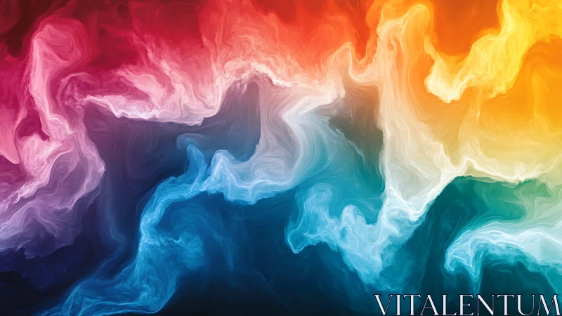 Multicolor swirling digital fluid gradient spans full canvas