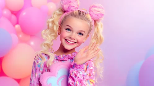 Vibrant Pop Art Portrait with Pastel Composition.