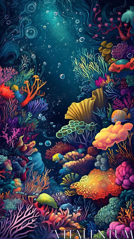 Glowing coral garden where underwater colors softly bloom.