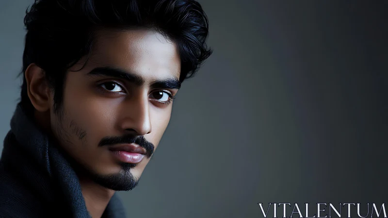 Warm portrait of a thoughtful man in soft shadowed light.