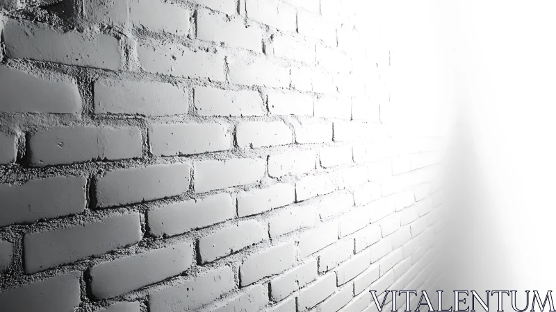White brick wall dissolving into high key light gradient.