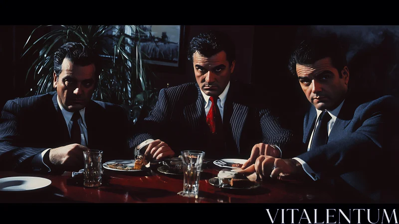 Midnight mobsters guard the last bite of dessert.