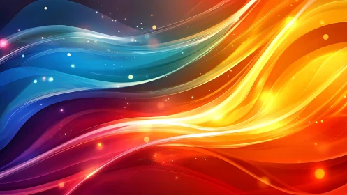 Color gradients form intersecting light trails across frame