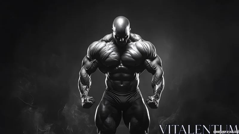 Shadow-forged titan lowers his gaze and owns the void
