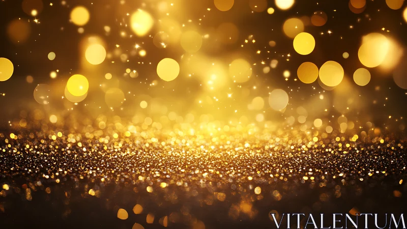 Specular golden bokeh field with shallow depth-of-focus staging.