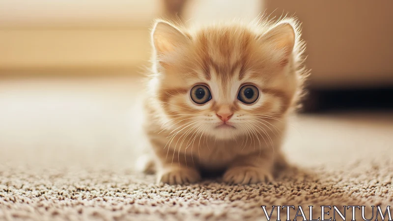 Amber-Eyed Kitten Wonder in Golden Candlelight Glow