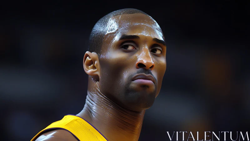 Professional basketball player close-up during game.
