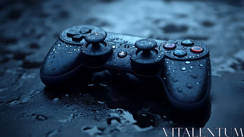 Rainfall-Kissed Controller Commands the Digital Storm