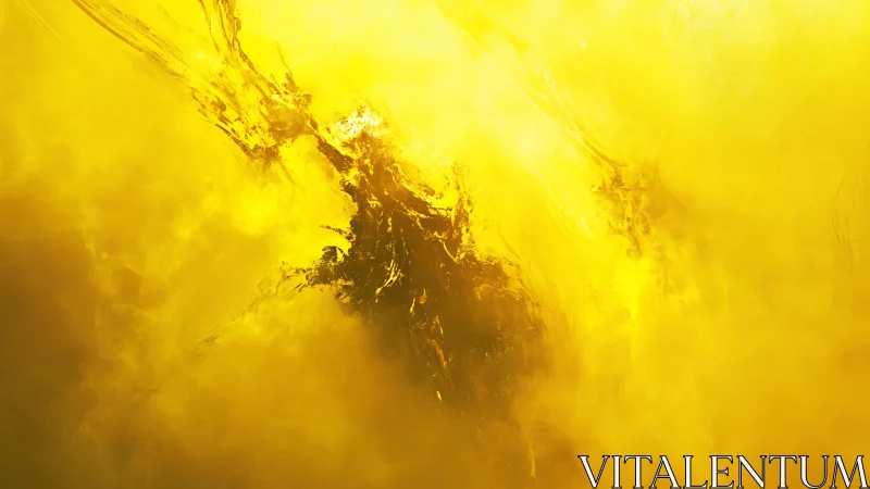 Golden vapor bloom surrounds dark molten core. Period.