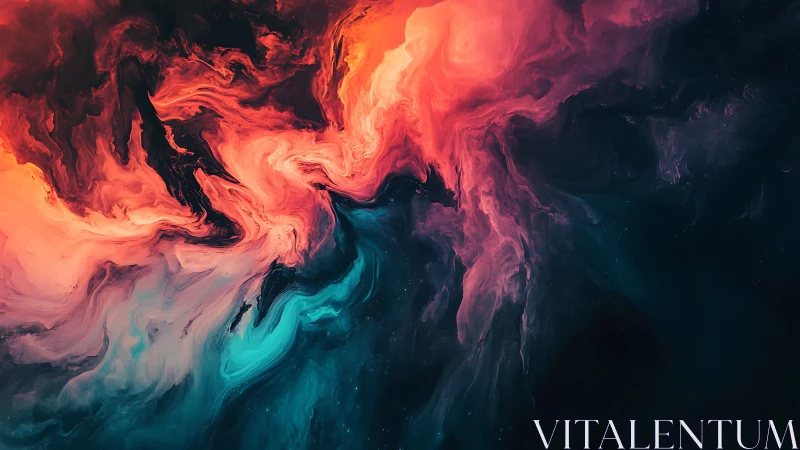 Swirling cosmic colors drift gently through deep space