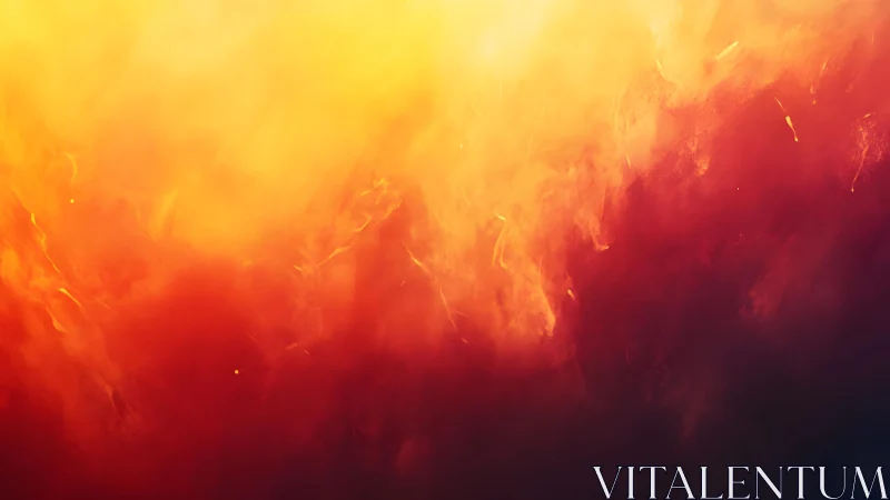 Vivid Abstract Fire and Smoke Background in Warm Gradient Colors.