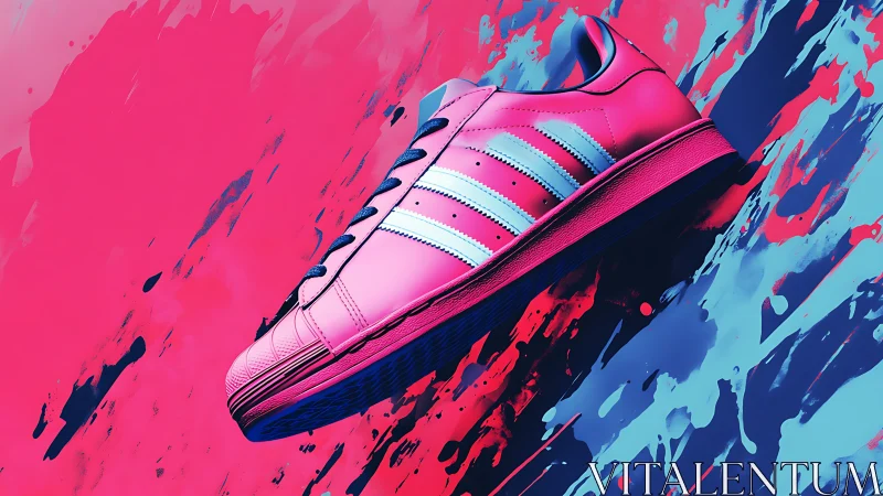 Neon sneaker in a playful splash of bold electric color.