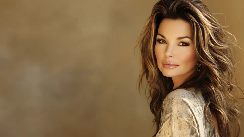 Warm golden portrait of a confident, softly smiling woman.