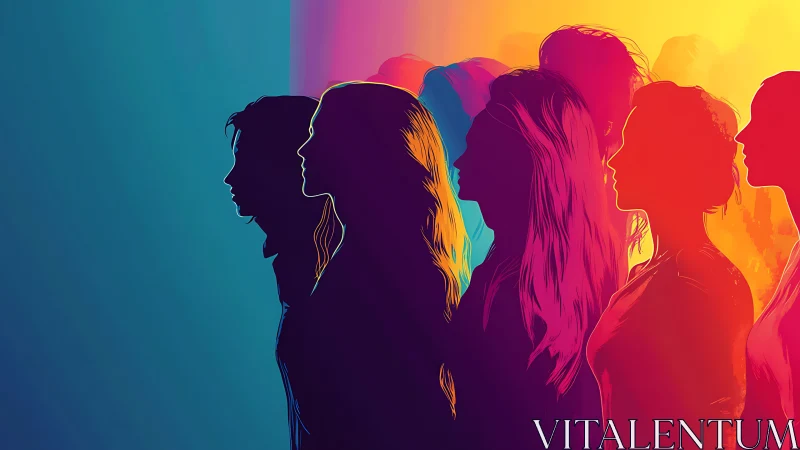 Chromatic silhouettes in a slow parade of shared horizons.