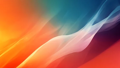 Soft flowing color waves in a warm, uplifting abstract scene.