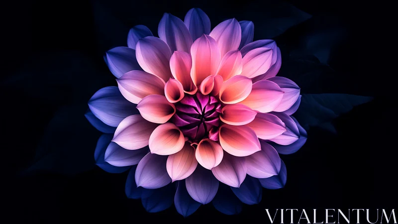Luminescent Dahlia with Radiant Gradient Petals.