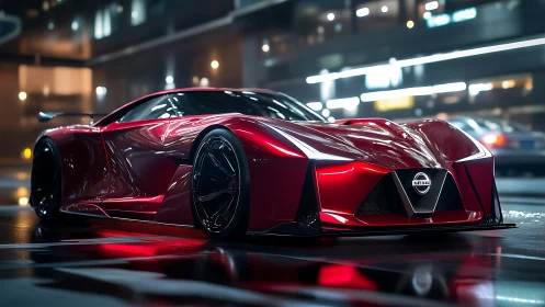 Scarlet street missile prowling neon soaked midnight avenues.