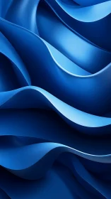 Layered blue wave surfaces form continuous curved bands.