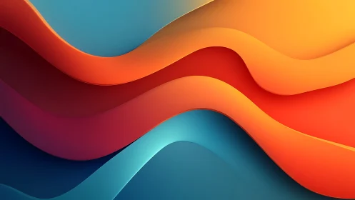 Layered abstract color waves form smooth overlapping bands