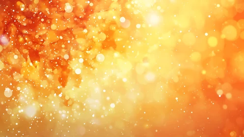 Warm Abstract Bokeh Background in Orange and Yellow Tones.