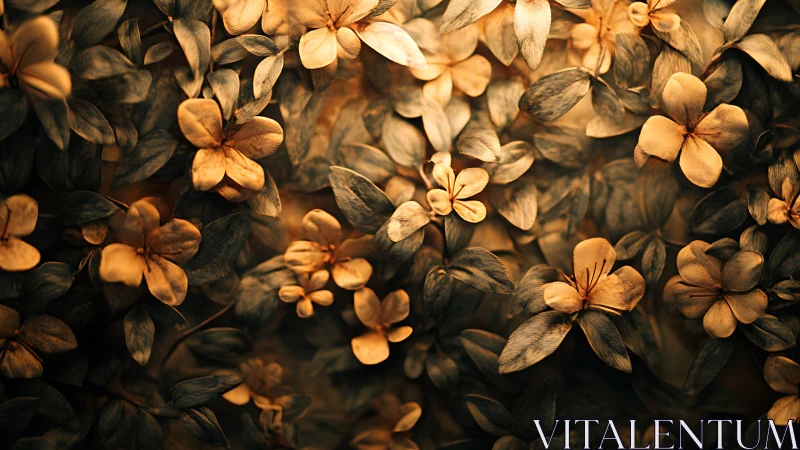 Dried botanical specimens with backlighting and shadow layering.