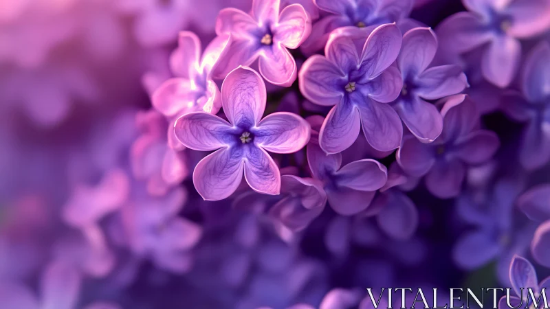 Purple Lilacs in Full Bloom.