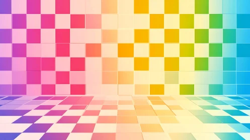 Gradient tiled interior shows continuous chromatic transition