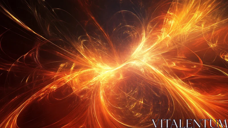 Radiant plasma filaments converge in a dynamic fractal vortex