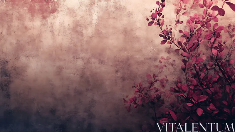 Delicate Blooms Emerging from Soft Mist.