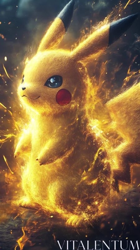 Fiery electric creature rendered in vivid digital detail.