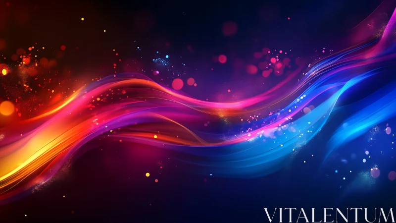 Neon rivers of color slipstream across a dreaming night sky