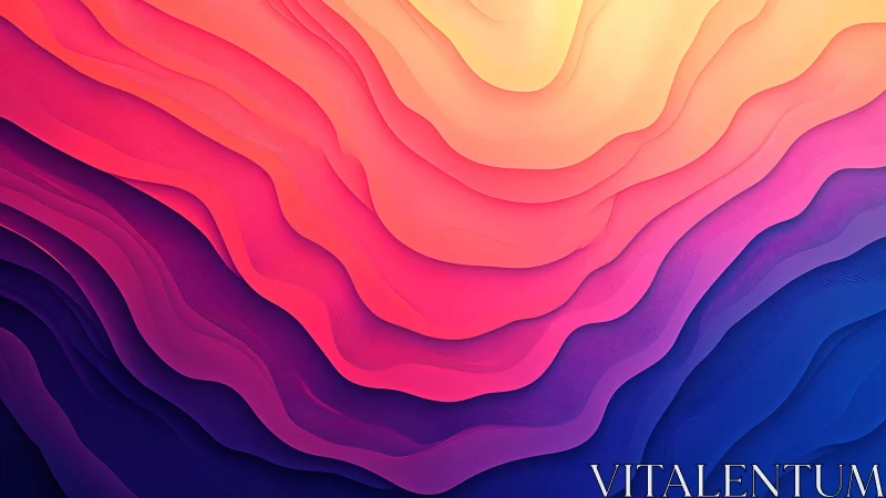 Sunset waves of color flowing through layered dreams.