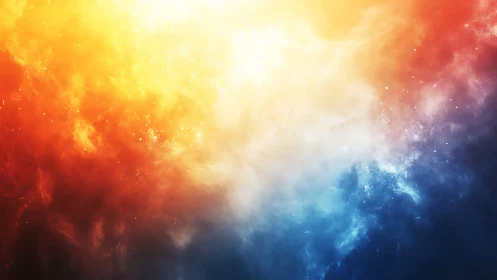 Bipolar nebular cloud merges warm solar flare and cold void