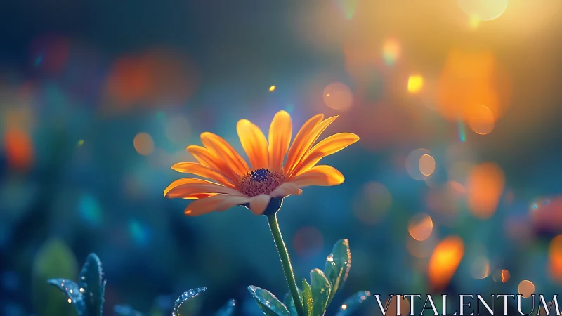 Golden Daisy Blooms with Bokeh Glow