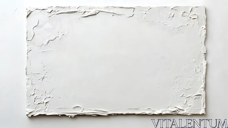 Rectangular white impasto panel occupies the central frame