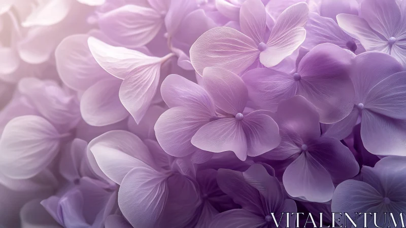 Layered purple petals with veined texture and gradient light diffusion.