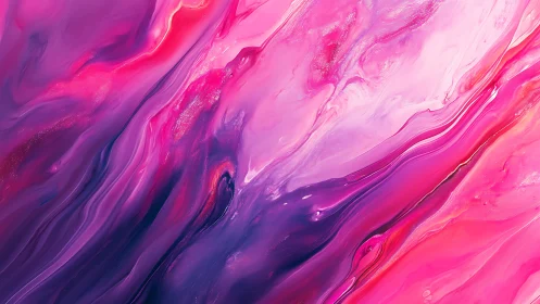 Rivers of pink and purple color flow in dreamy soft waves