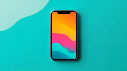 Vibrant Mobile Device Wallpaper Mockup.