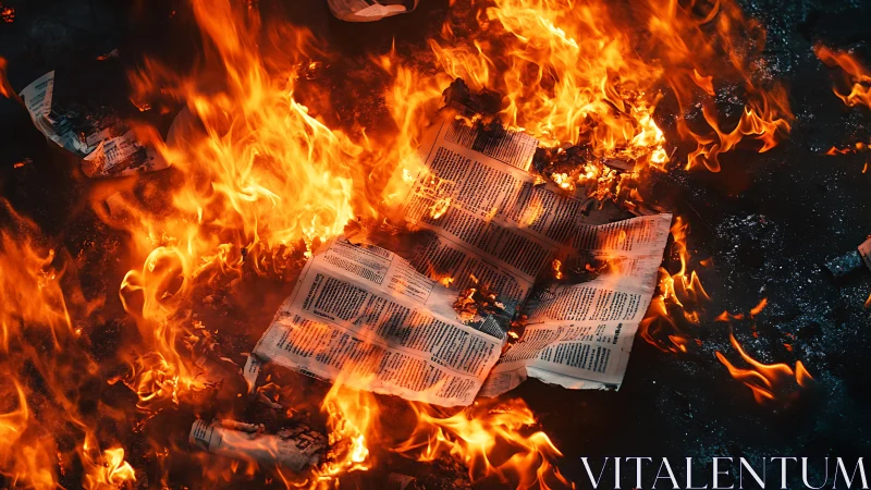 Flames Consume the Daily News.