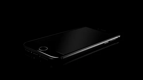 Sleek Smartphone Emerges From Darkness With Metallic Elegance