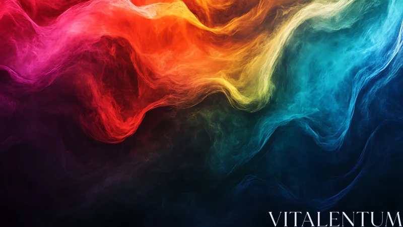 Turbulent multicolor smoke wave with high-frequency volumetric gradients