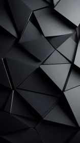 Dark geometric polygonal surface with faceted panels.