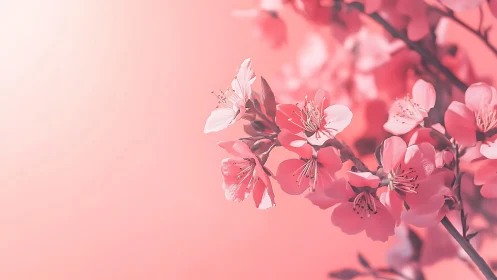 Blossom Dreams: Pink Petals Aflame With Spring's Rosy Vow.