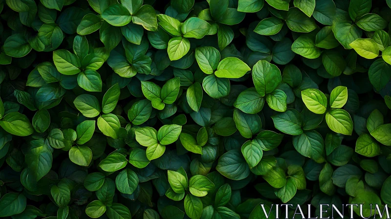 Dense foliage surface shows overlapping glossy green leaves