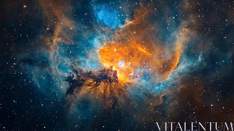 Nebula ember heart igniting sapphire veils of silence.