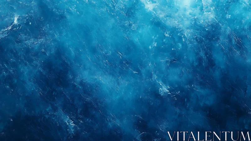 Abstract deep blue ocean texture digital art background.