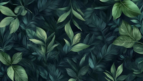 Lush emerald jungle leaves create a calm, immersive backdrop